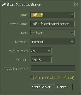 half life dedicated server